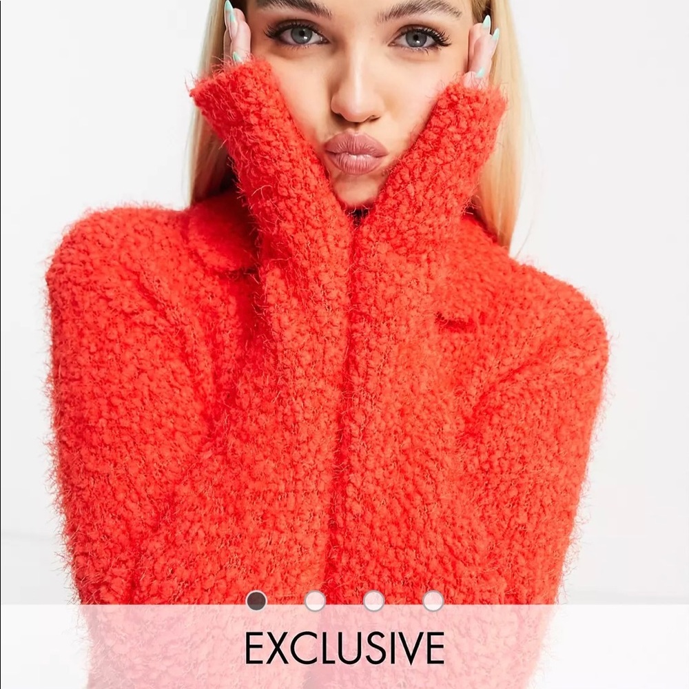 ASOS red collared sweater - Picture 3 of 5